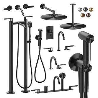 Modern faucet shower faucet combination 3d model