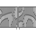 Modern Decorative Gate Design With Grille Structure And Intricate Carved Patterns 3d model