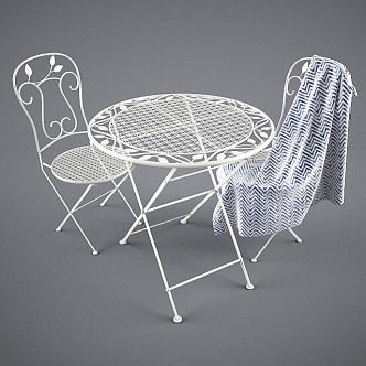 Outdoor tables and chairs 3d model