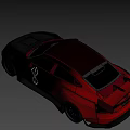 Black And Red Sports Car With Rear Spoiler And Sporty Design