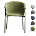 Modern Upholstered Accent Chair With Wooden Legs Comfortable Armrests And Multiple Colors