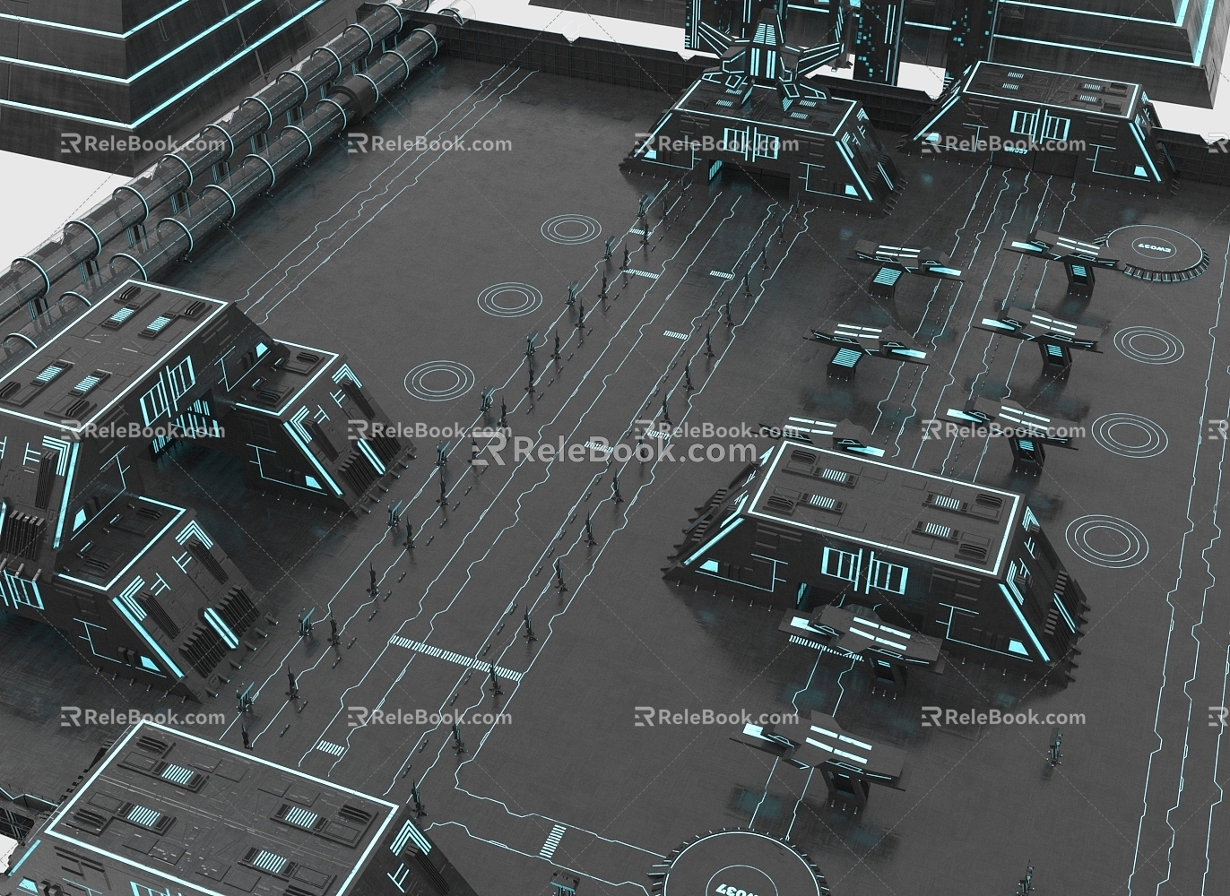 Sci-fi Scene Future City 3d model