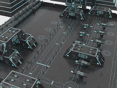 Sci-fi Scene Future City 3d model