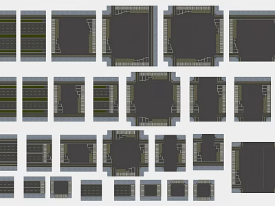 Roads Modern Road Games 3d model