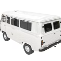 Vintage White Van With Classic Exterior Design Black Wheels And Windows