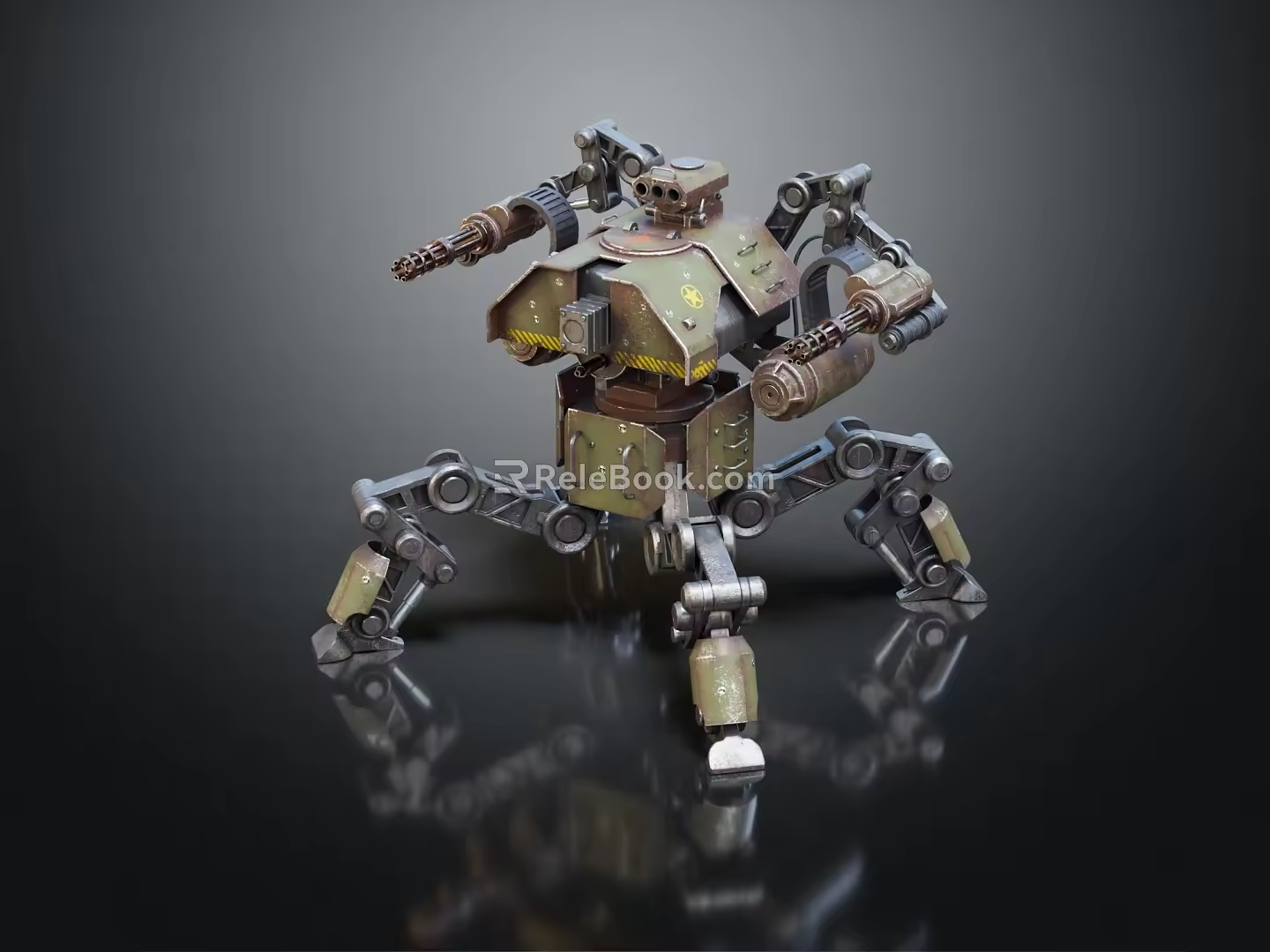 Modern Robot Warrior Mechanical Combat Police Mechanical Armor 3d model