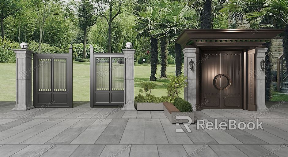 Modern gate villa wrought iron gate model