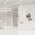 Elegant Modern Beauty and Hair Salon Interior Design With Luxurious Decor Green Plants And Seats