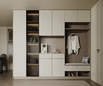 Modern Entrance Shoe Cabinet 3d model