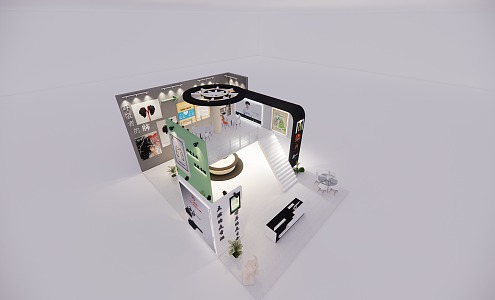 Modern Exhibition Hall Smoking Harmful to Health 3d model