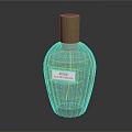 Rose Eau de Parfum Perfume in Transparent Bottle with Golden Cap and Elegant Design