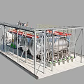 Industrial Processing Equipment Featuring Stainless Steel Tanks Piping And Modular Frame Structure