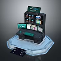 AI Talent Exhibition Stand With Multi Layer Shelves Screens And World AI Summit Base