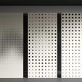 Modern White Wall Panels With Perforated Patterns For Interior Design 3d model