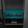 Modern Teal Commercial Control Panel With Multiple Dials And Digital 3d model