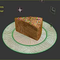 Delicious Layer Cake With Colorful Sprinkles On Round Plate And White Star Butterfly Decorations