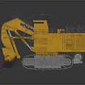 BELAZ Yellow Large Tracked Mining Shovel Heavy Industrial Machinery Equipment