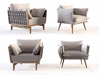 Single sofa 3d model