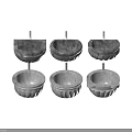Six Different Designs Stone Washbasins Wall Mounted Bathroom Sinks for Modern Bathroom Decor