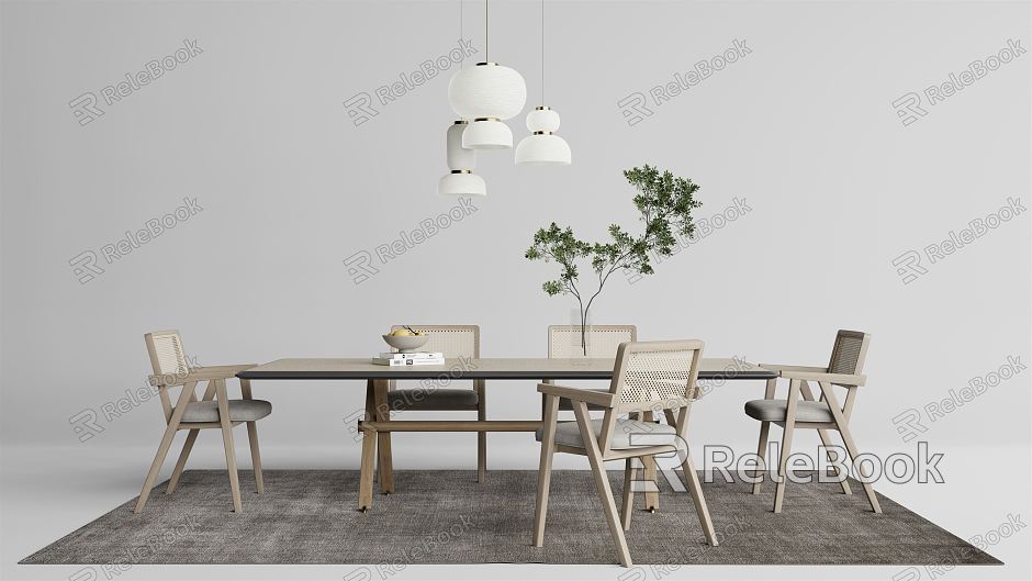 Quiet table and chair combination model