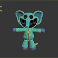 Blue Elephant Plush Toy Character With Big Ears And Soft Body