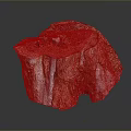 Natural Wood And Stone Stump Decorative Piece With Colorful Textured Sections