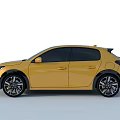 Modern Yellow Compact Hatchback With Sleek Exterior Design And Black Alloy Wheels