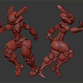 Modern Robot Machine Rabbit Mechanical Rabbit 3d model