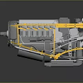 Hyundai Engine Super Engine Super Engine Racing Engine 3d model
