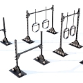 Pipe Support Support Frame Iron Frame 3d model