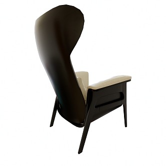 Modern Single Sofa Leather Single Chair 3d model