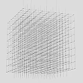 Geometric Grid Design Chandelier with Black Metal Frame Minimalist Style Modern Home Decor