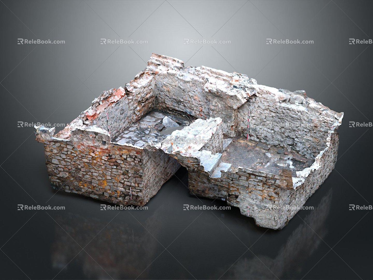 Monuments Sites Sites Sites Ruins Castle Fortress Ancient Castle Ancient Ruins Realistic 3d model