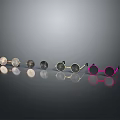 Stylish Round Earrings Silver Black Pink Decorative Gemstone Fashion Jewelry Collection