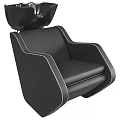 Modern Black Leather Chair With Sleek Design And White Stitching Details