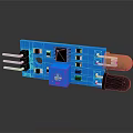 Blue Electronic Sensor Module With Circuit Board And Component Pins