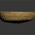Woven Storage Basket With Yellow Tag For Home Organizing Natural Material