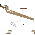 Modern Wooden Frame Exercise Bike With Transparent Stand And Comfortable Seat