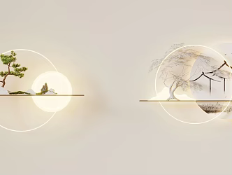 Modern wall lamp decorative lamp art lamp 3d model