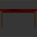 Modern Red Rectangular Table With Simple Design Sleek Legs And Smooth Surface 3d model