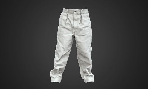 Modern Pants Trousers Scan Pants Clothing Clothes light gray Pants 3d model