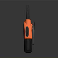 Orange And Black Handheld Walkie Talkie With W33 Display And Antenna