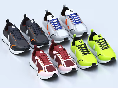 Sneakers Shoes Casual Shoes Running Shoes Sneakers Basketball Shoes Football Shoes 3d model