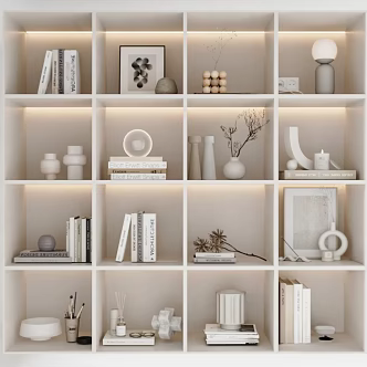 Cream ornaments combination 3d model