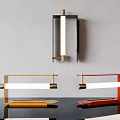 Modern Table Lamps With Yellow Red Black Metal Frames And White Light Design
