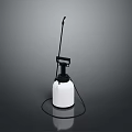 White Spray Bottle With Black Nozzle Handle For Household Cleaning Use 3d model