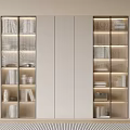 Bookcase Bookshelf Display Cabinet Book Ornaments Multifunctional Decorative Cabinet Combination Bookcase Open Bookcase 3d model