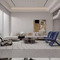 Modern Warm Open Plan Living And Dining Room With Elegant Wood Display Cabinets And Dining Set