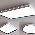 Modern Square and Round Flush Mount Ceiling Light Design for Home Lighting 3d model