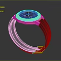 Elegant Luxury Watch With Rose Gold Case Black Strap And Blue Dial Design